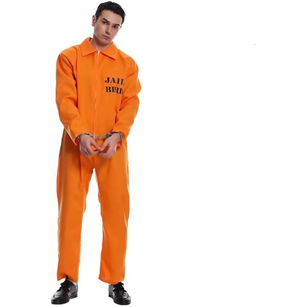 Amazon.co.jp: [Formemory] 囚人服 オレンジ コスプレ 囚人 仮装